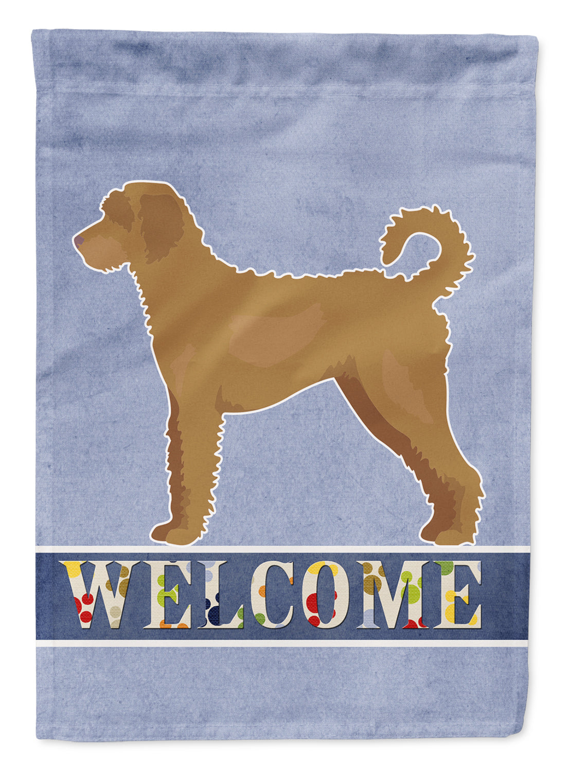 Tan Labradoodle Welcome Flag Garden Size CK3752GF  the-store.com.