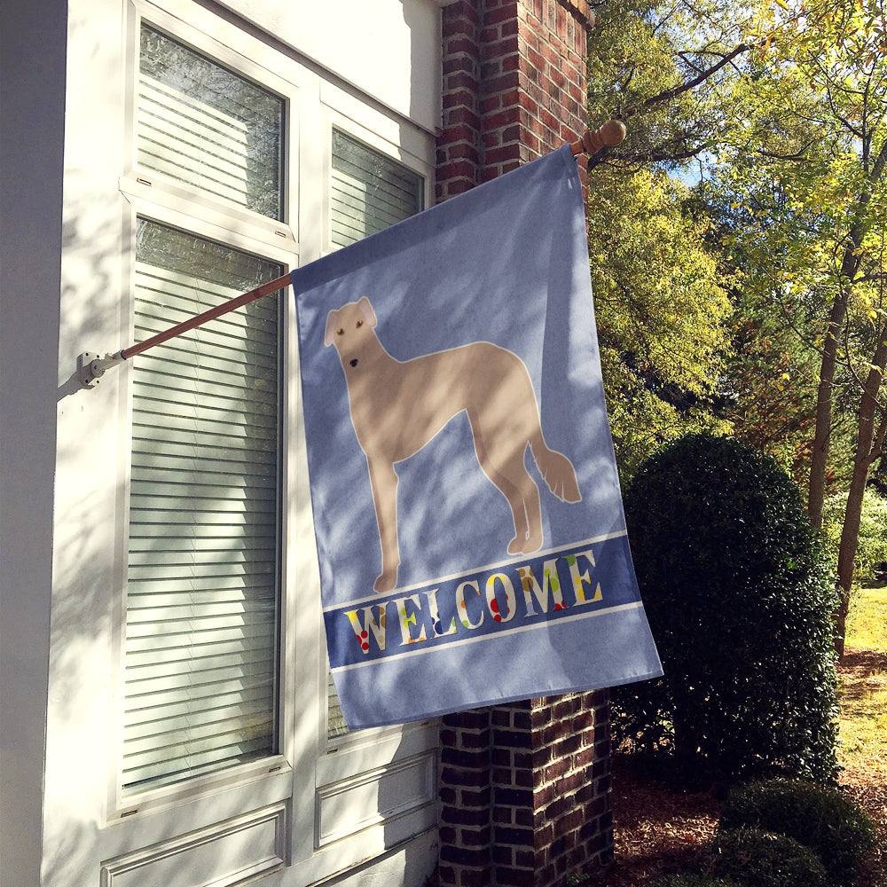 Tan Longdog Welcome Flag Canvas House Size CK3754CHF  the-store.com.