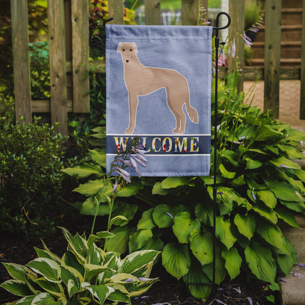 Tan Longdog Welcome Flag Garden Size CK3754GF  the-store.com.