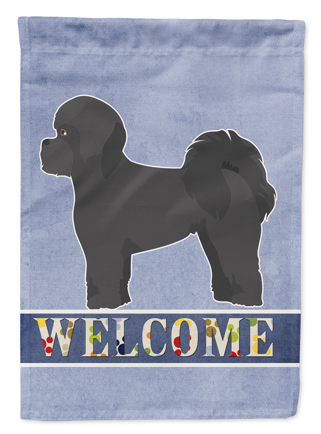 Black Mal-Shi Welcome Flag Garden Size CK3758GF  the-store.com.