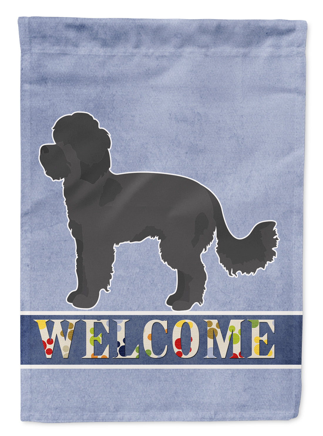 Black Maltipoo Welcome Flag Garden Size CK3761GF  the-store.com.