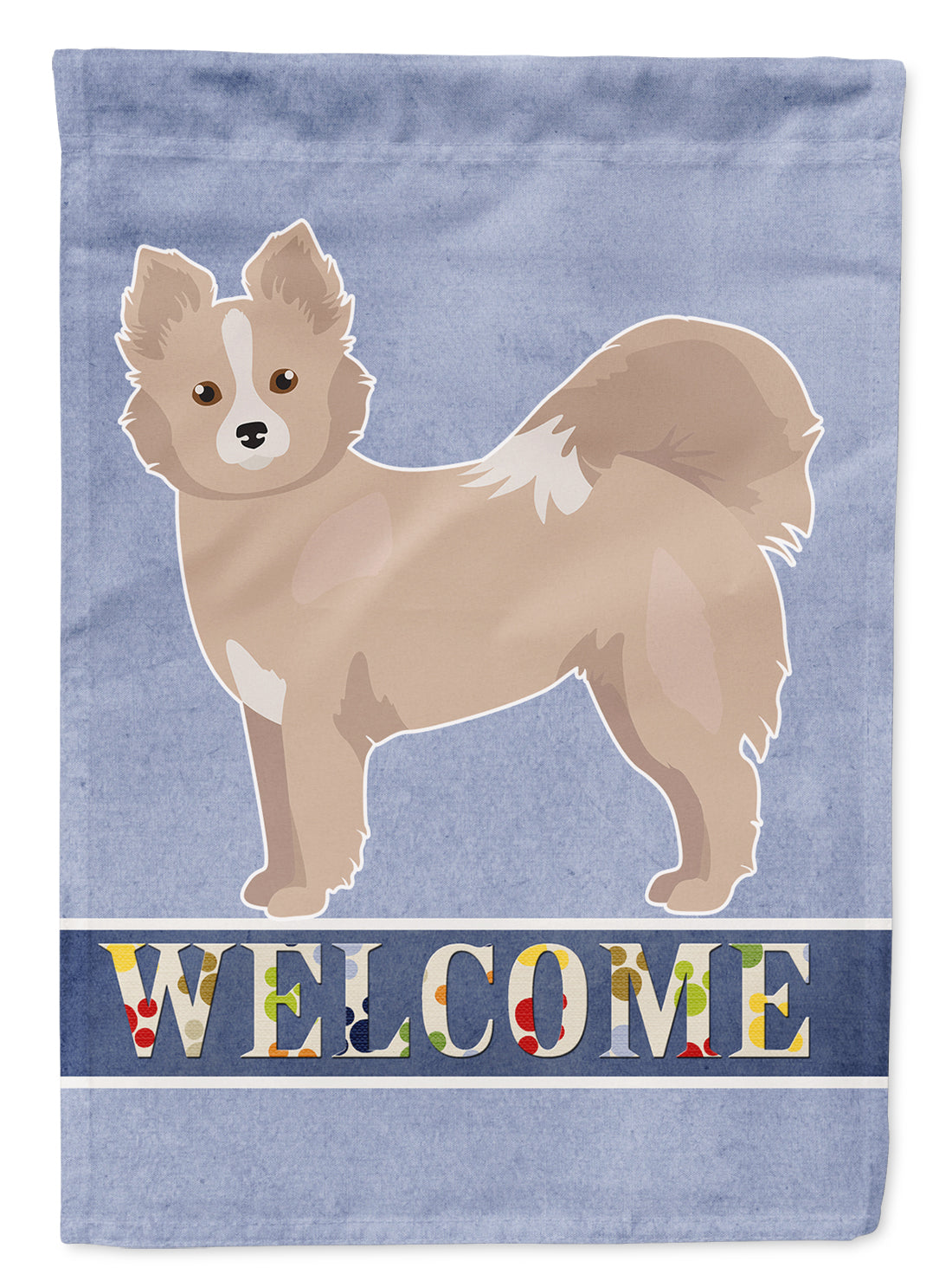 Tan Pomchi Welcome Flag Garden Size CK3766GF  the-store.com.