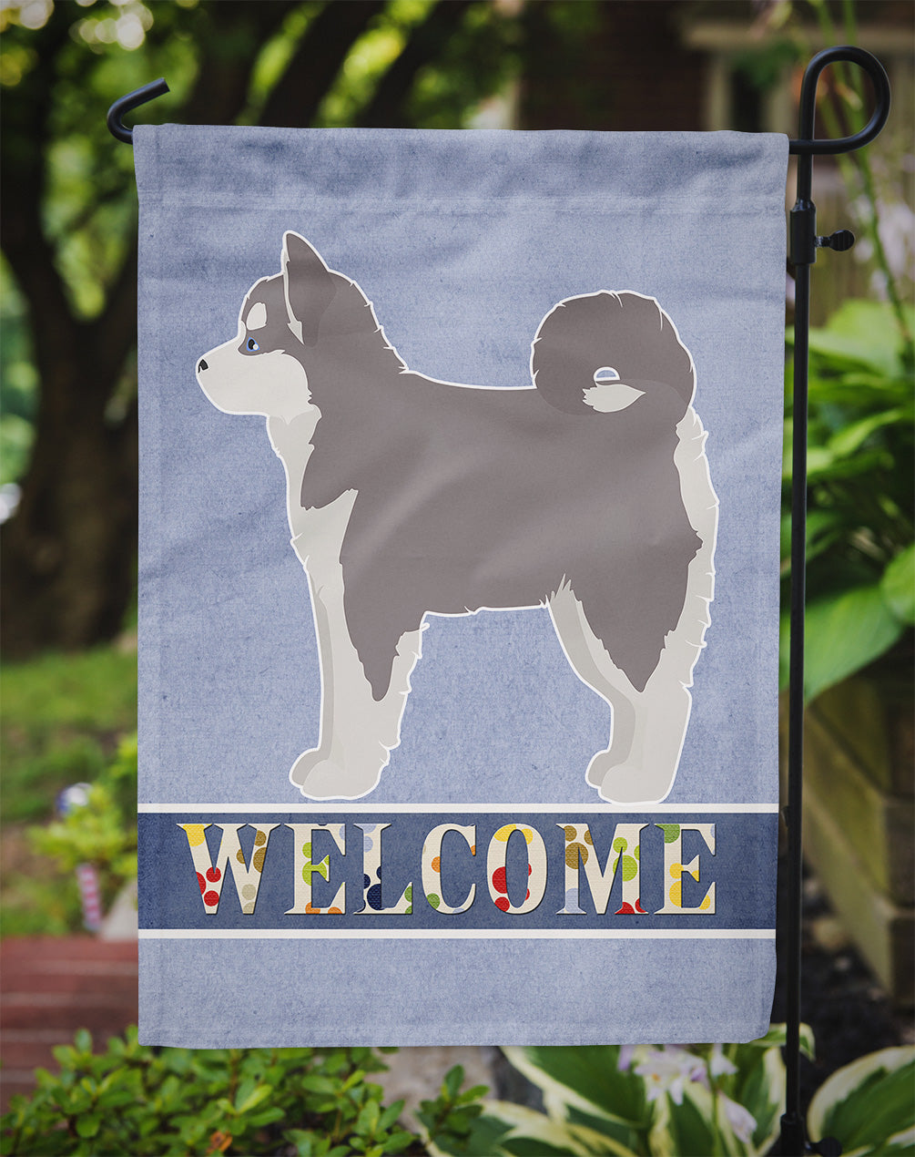 Pomsky #2 Welcome Flag Garden Size CK3768GF  the-store.com.