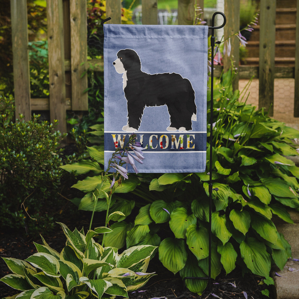 Black Sheepadoodle Welcome Flag Garden Size CK3774GF  the-store.com.