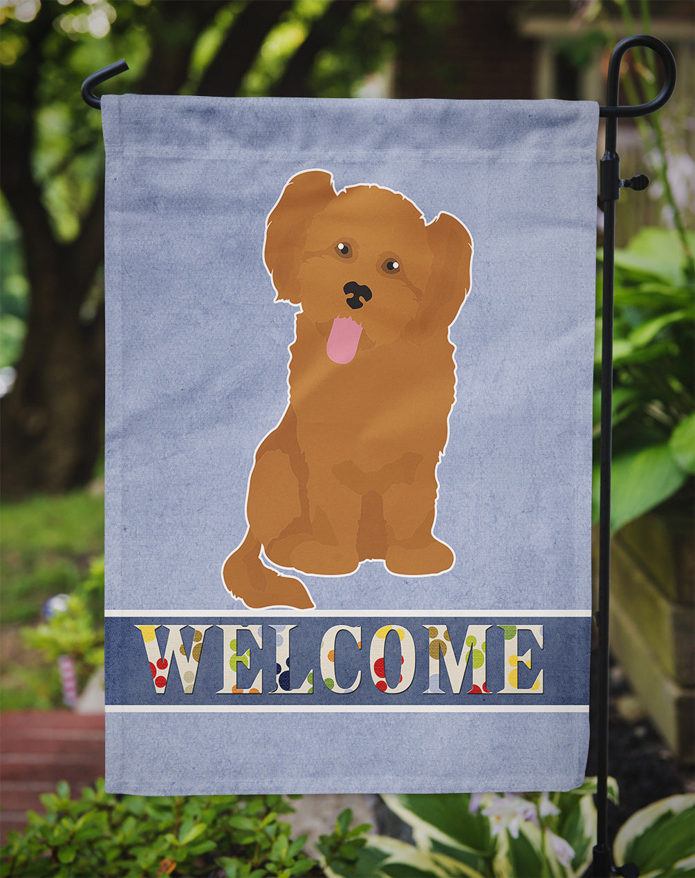 Shih Poo #3 Welcome Flag Garden Size CK3797GF  the-store.com.