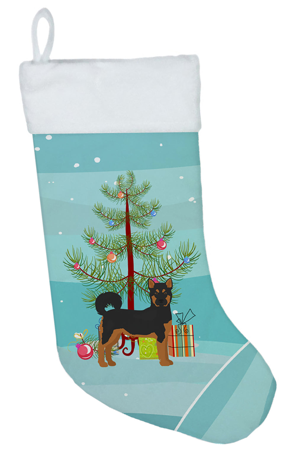 Akita Shepherd Black and Tan Christmas Tree Christmas Stocking CK3798CS  the-store.com.