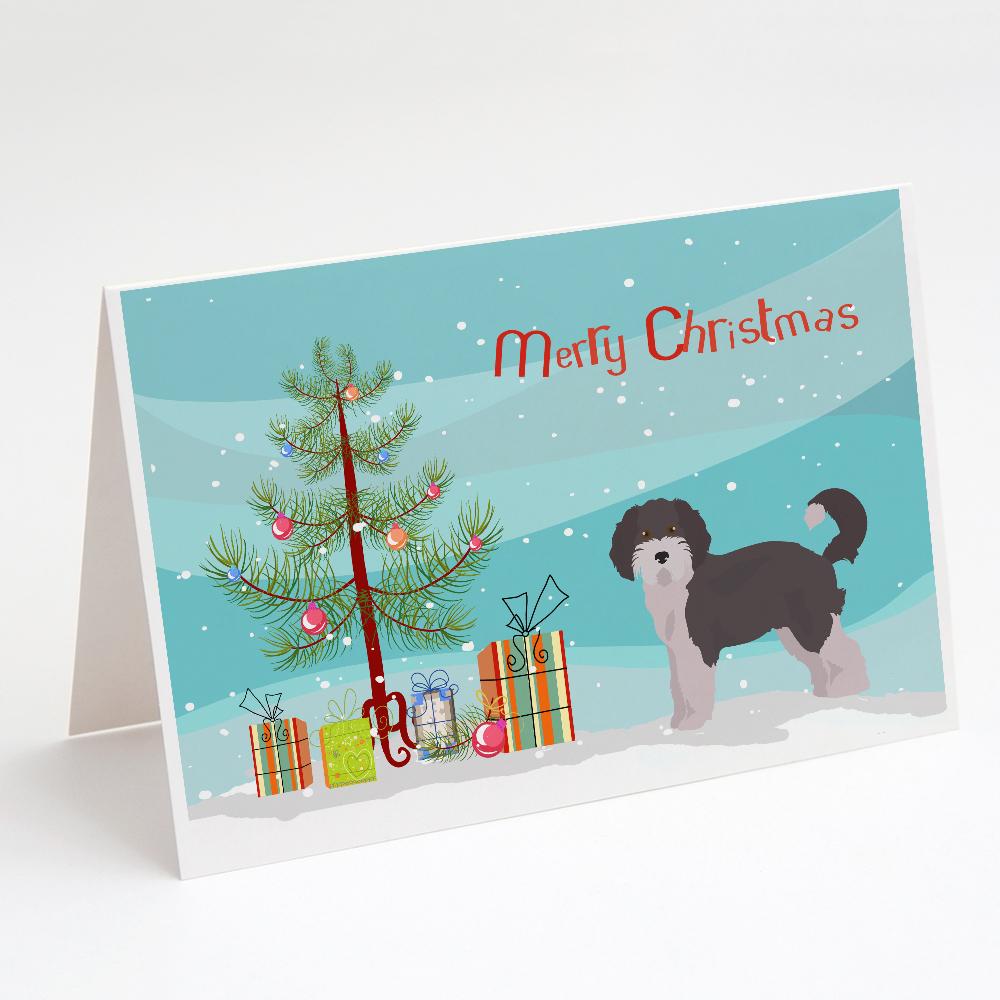 Buy this Aussiedoodle #1 Christmas Tree Greeting Cards and Envelopes Pack of 8