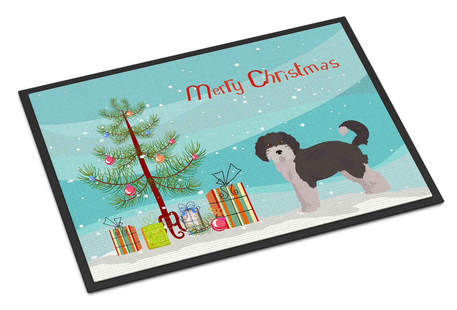 Aussiedoodle #1 Christmas Tree Indoor or Outdoor Mat 24x36 CK3800JMAT by Caroline's Treasures