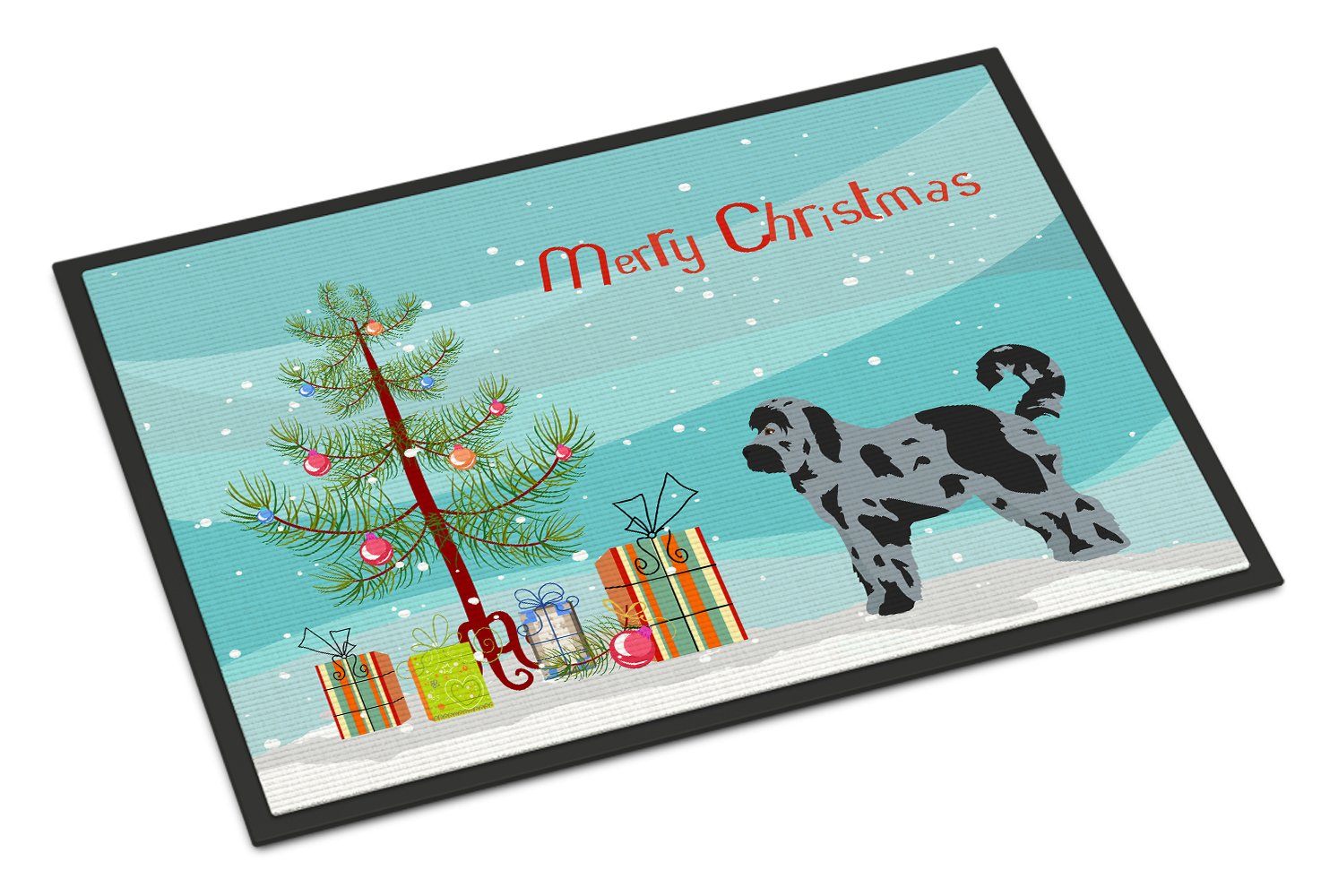 Aussiedoodle #2 Christmas Tree Indoor or Outdoor Mat 24x36 CK3801JMAT by Caroline's Treasures