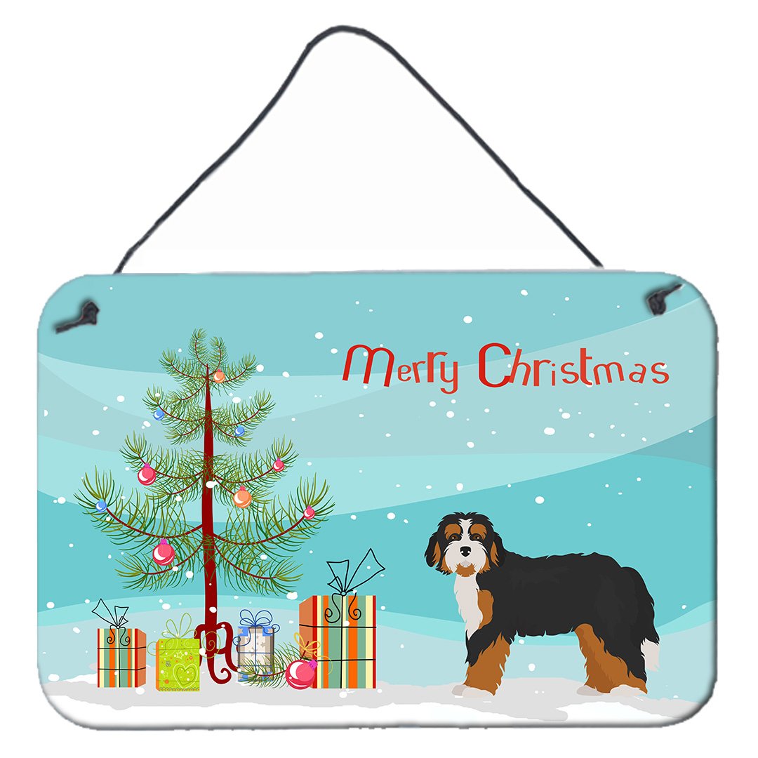 Bernedoodle Christmas Tree Wall or Door Hanging Prints CK3804DS812 by Caroline's Treasures