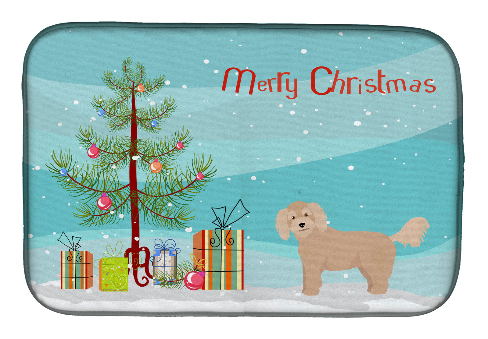 Bichpoo Christmas Tree Dish Drying Mat CK3806DDM  the-store.com.