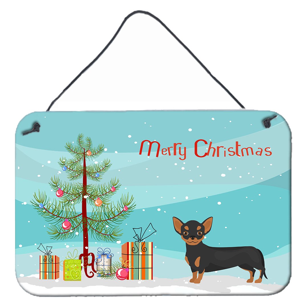 Black and Tan Chiweenie Christmas Tree Wall or Door Hanging Prints CK3816DS812 by Caroline's Treasures