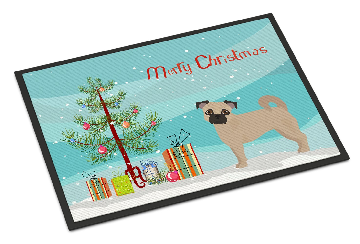 Fawn Chug Christmas Tree Indoor or Outdoor Mat 24x36 CK3821JMAT by Caroline's Treasures