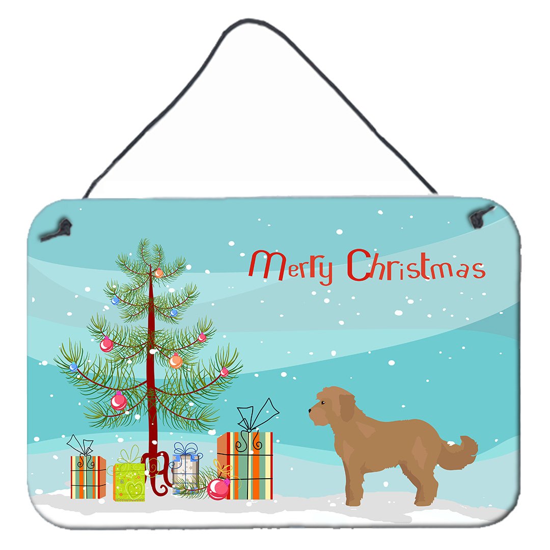 Tan Cockapoo Christmas Tree Wall or Door Hanging Prints CK3822DS812 by Caroline's Treasures