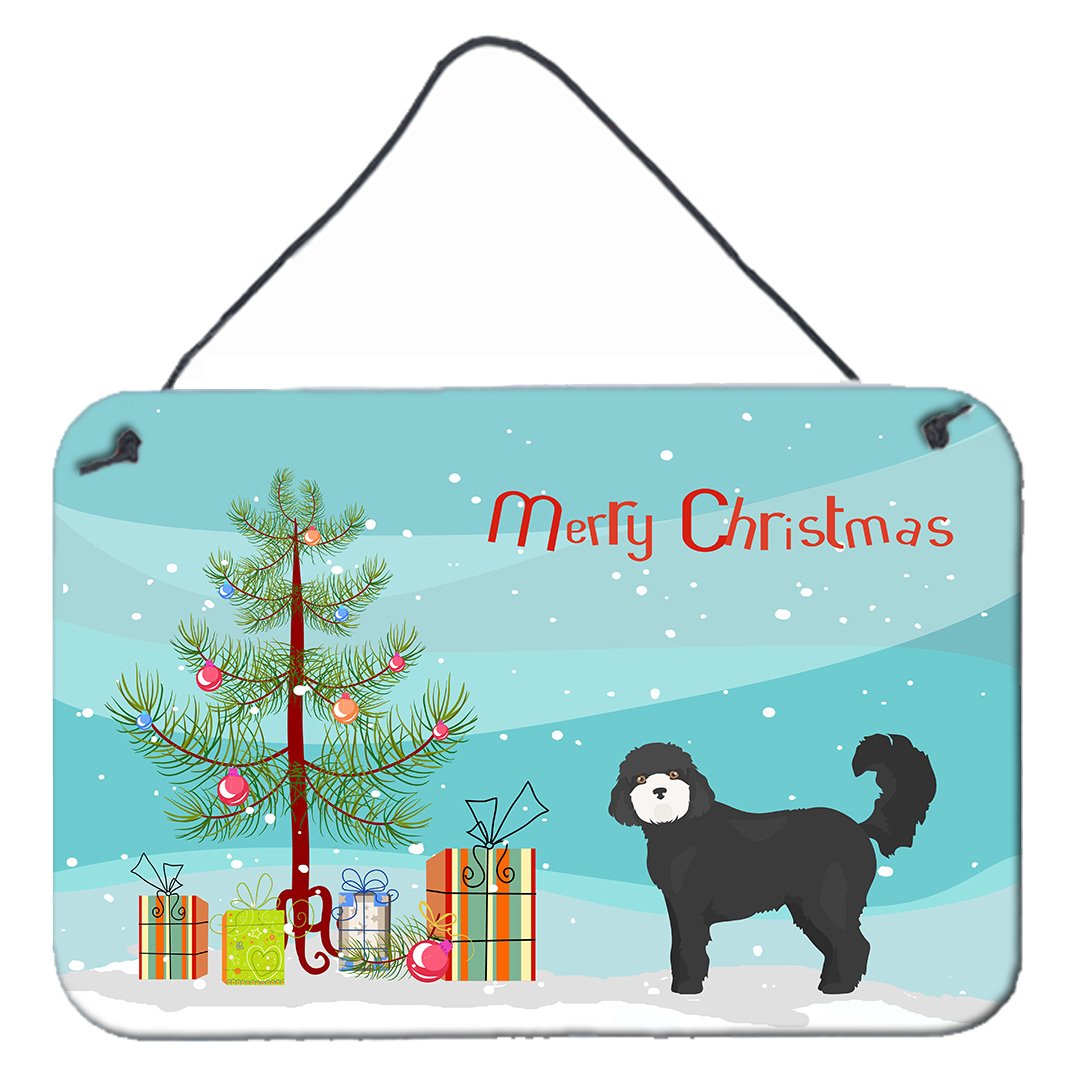 Black Cockapoo Christmas Tree Wall or Door Hanging Prints CK3823DS812 by Caroline&#39;s Treasures