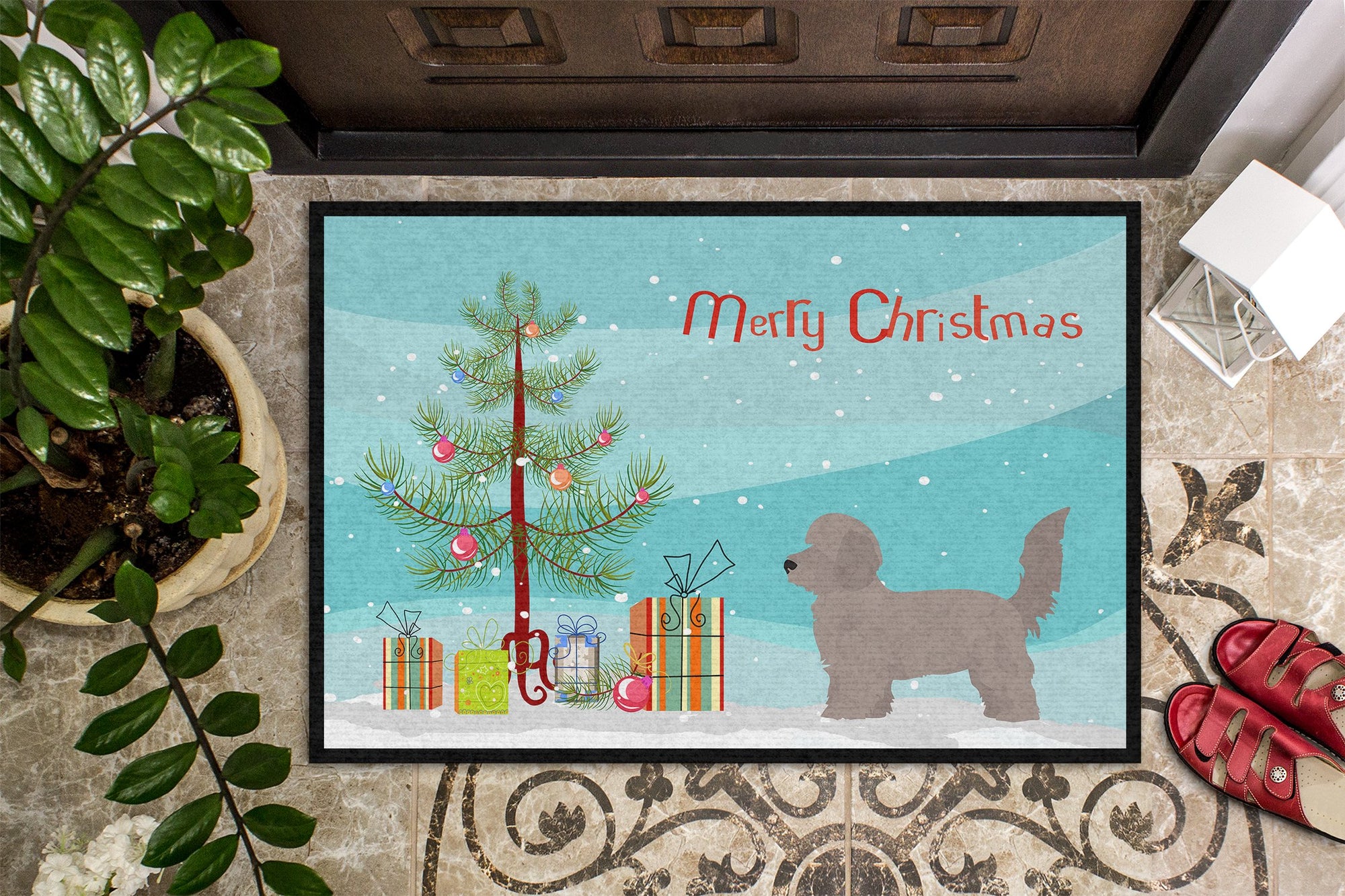 Doxiepoo Christmas Tree Indoor or Outdoor Mat 24x36 CK3826JMAT by Caroline's Treasures