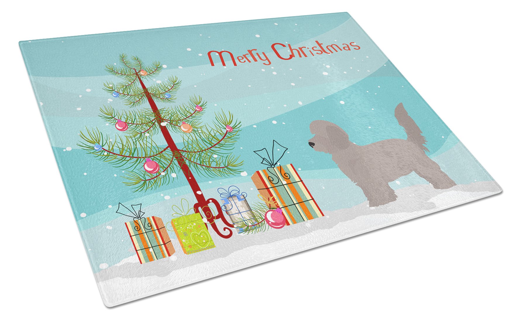 Doxiepoo Christmas Tree Glass Cutting Board Large CK3826LCB by Caroline's Treasures