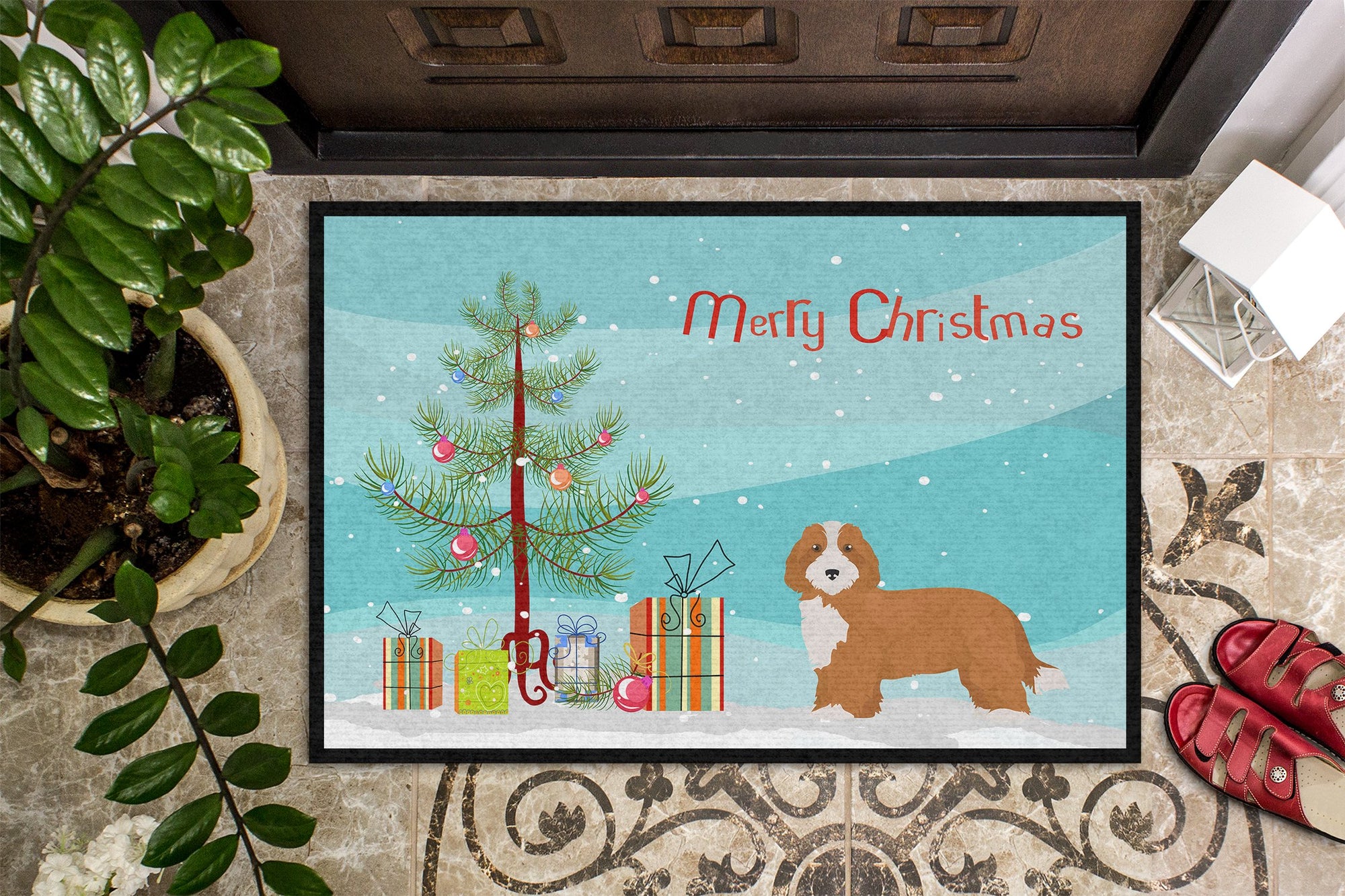 Doxiepoo #2 Christmas Tree Indoor or Outdoor Mat 24x36 CK3827JMAT by Caroline's Treasures