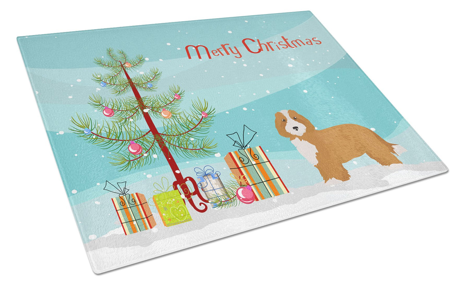 Doxiepoo #2 Christmas Tree Glass Cutting Board Large CK3827LCB by Caroline's Treasures