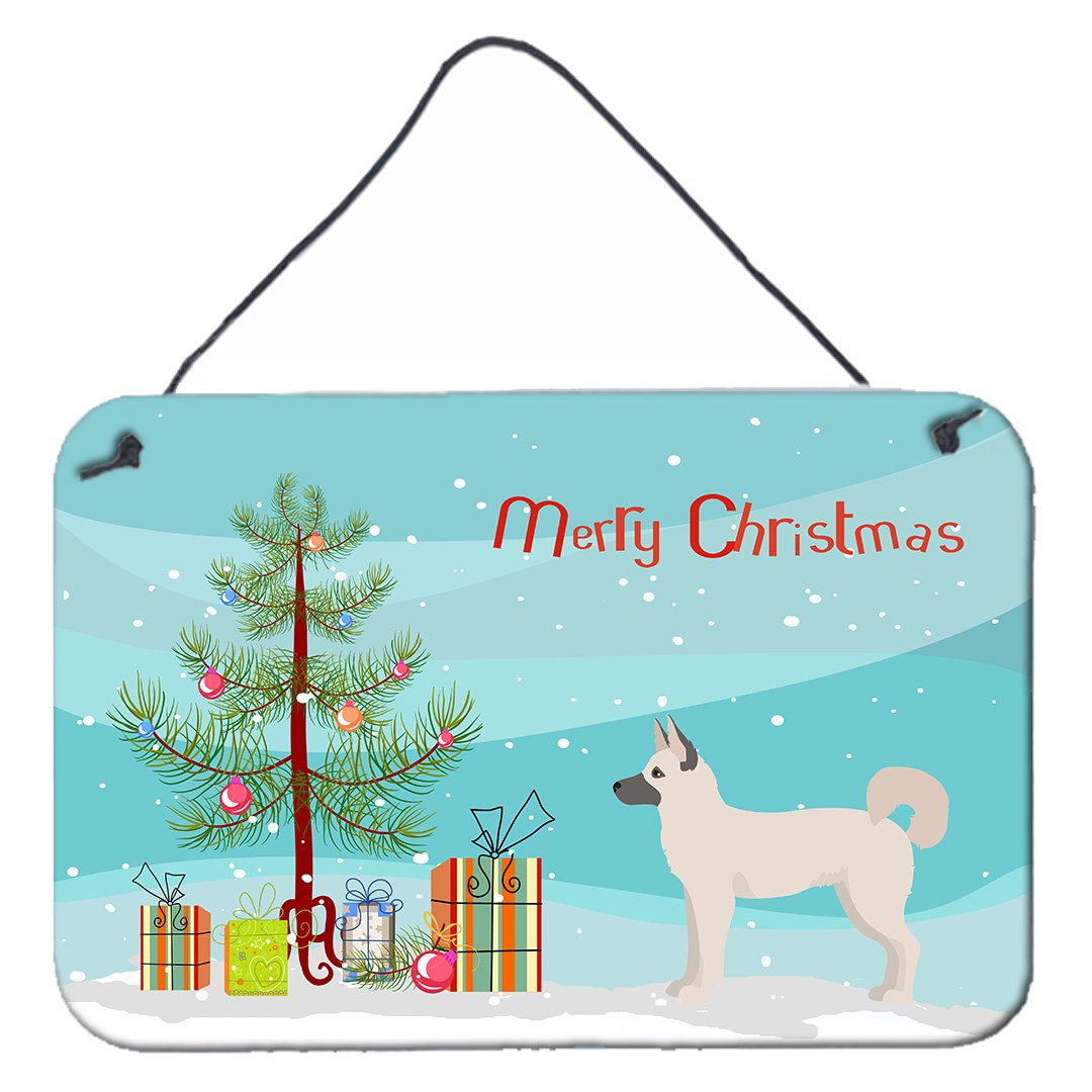 Gerberian Shepsky Christmas Tree Wall or Door Hanging Prints CK3830DS812 by Caroline's Treasures