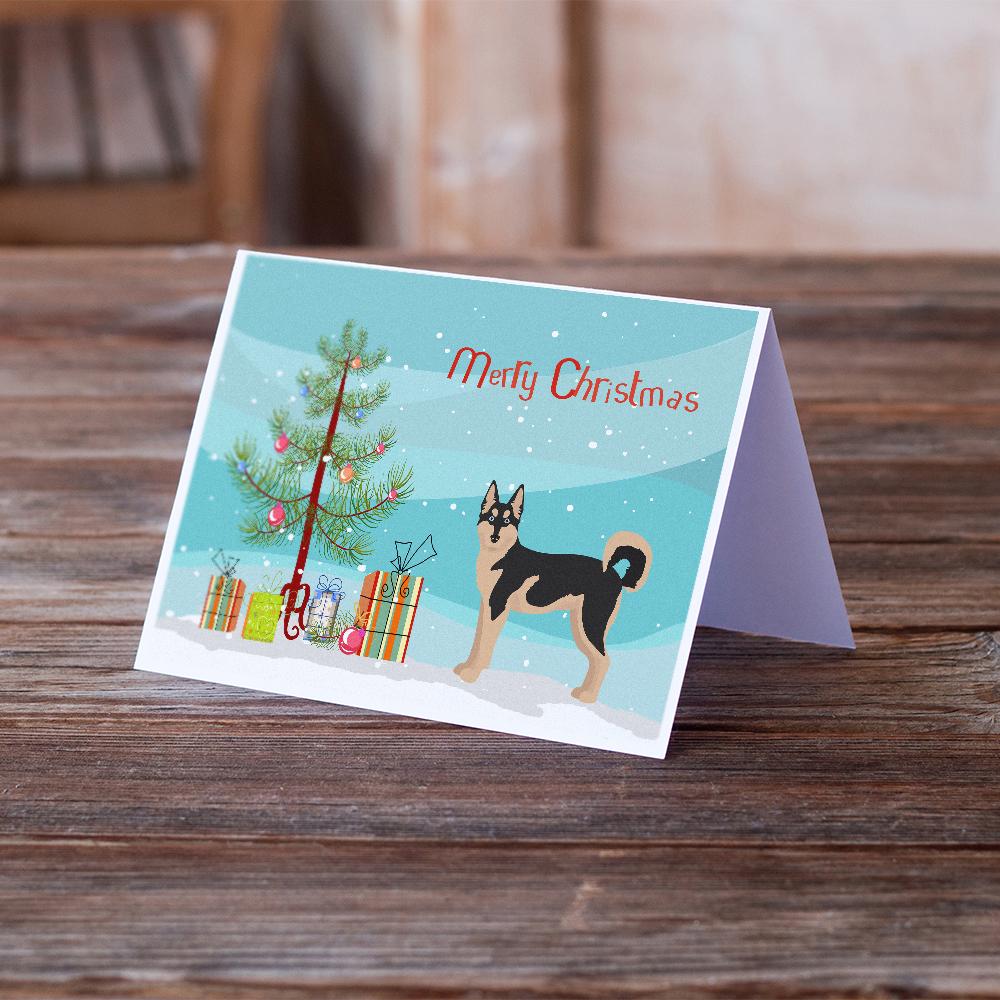 Buy this Gerberian Shepsky #2 Christmas Tree Greeting Cards and Envelopes Pack of 8