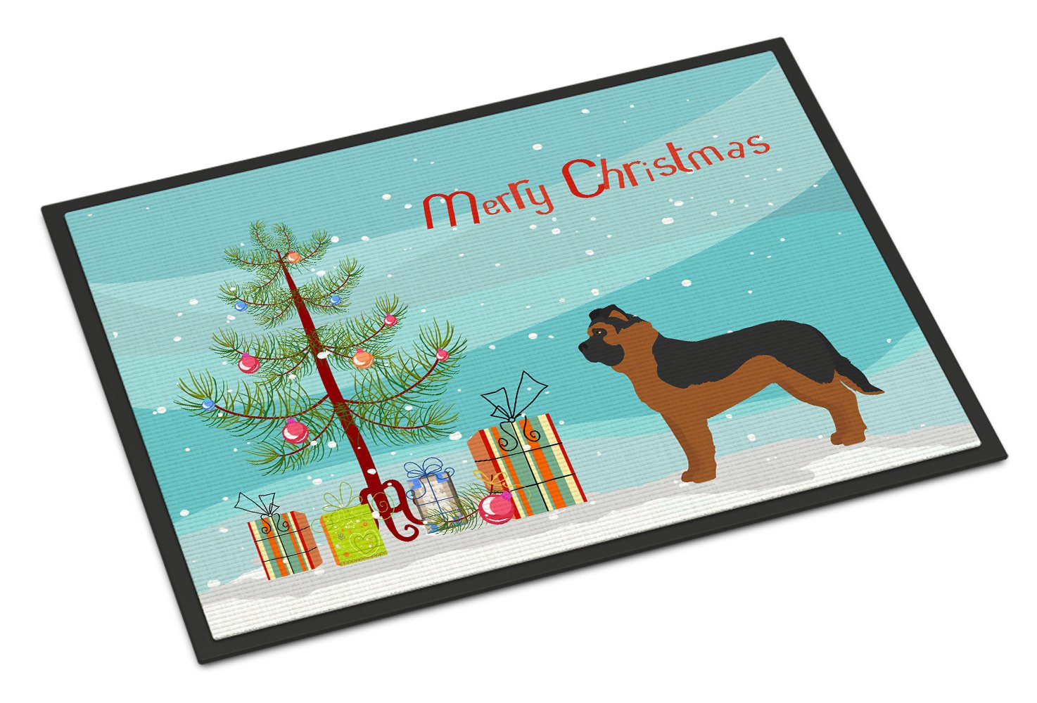 Black German Shepherd Mastiff Mix Christmas Tree Indoor or Outdoor Mat 24x36 CK3833JMAT by Caroline's Treasures