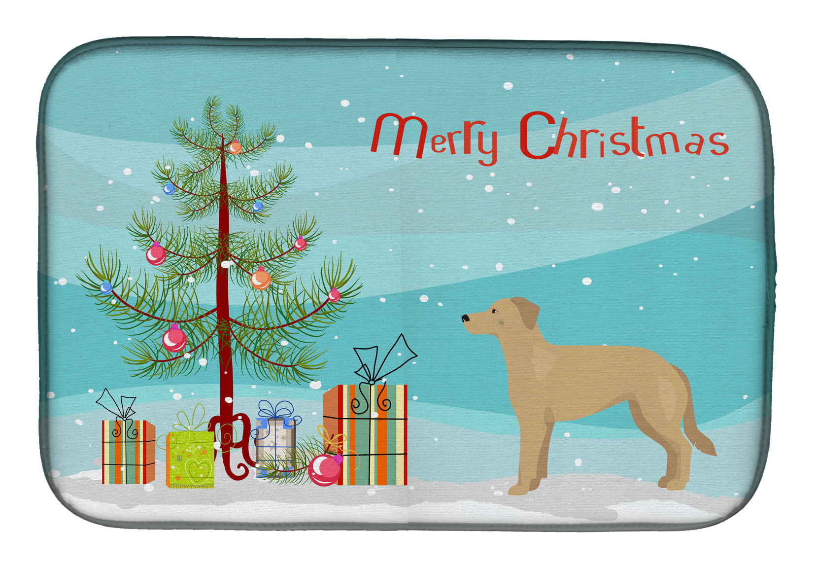 German Sheprador #1 Christmas Tree Dish Drying Mat CK3834DDM  the-store.com.