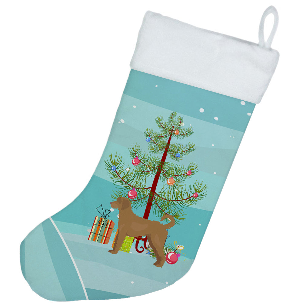 Tan Labradoodle Christmas Tree Christmas Stocking CK3846CS  the-store.com.