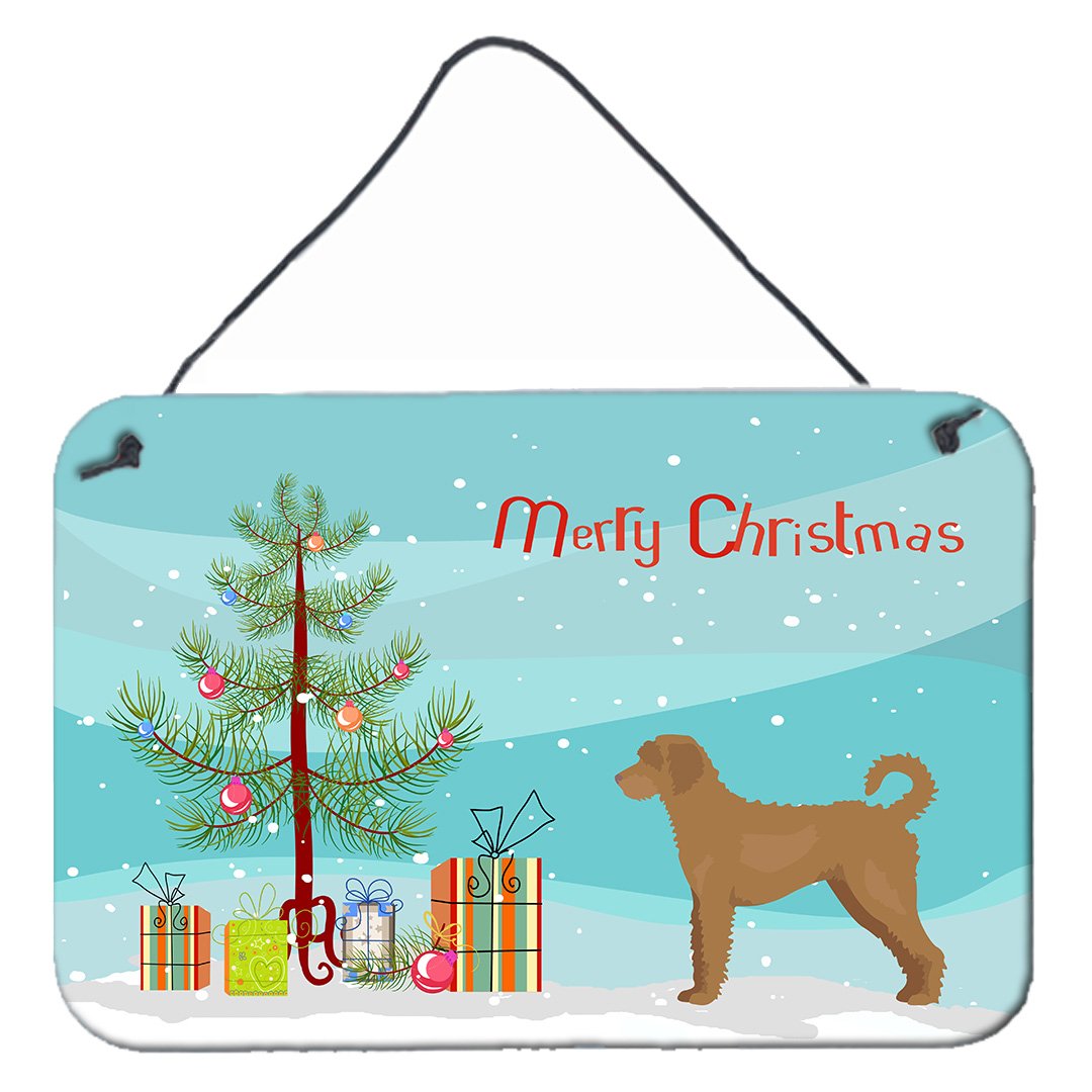 Tan Labradoodle Christmas Tree Wall or Door Hanging Prints CK3846DS812 by Caroline's Treasures