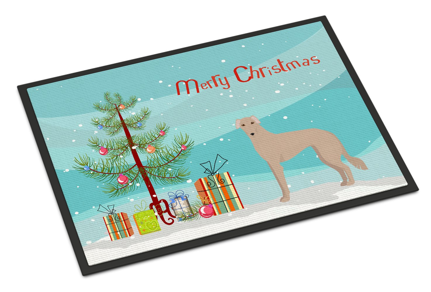 Tan Longdog Christmas Tree Indoor or Outdoor Mat 24x36 CK3848JMAT by Caroline's Treasures