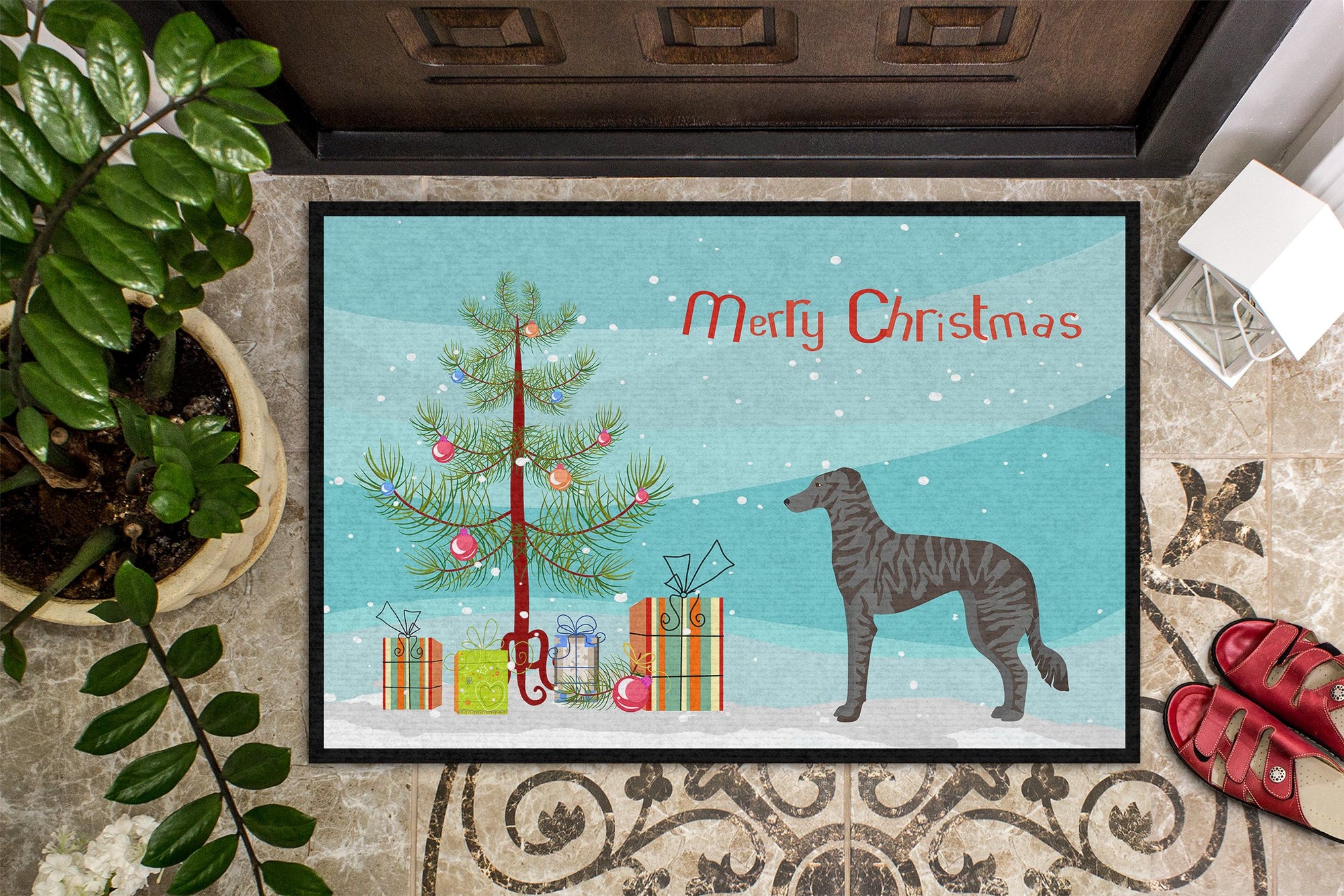 Longdog Christmas Tree Indoor or Outdoor Mat 24x36 CK3849JMAT by Caroline's Treasures