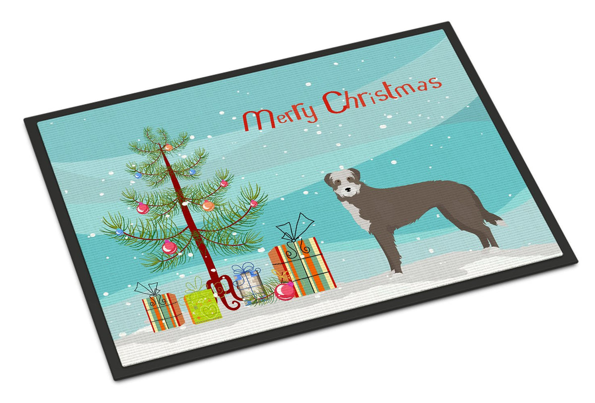 Lurcher #1 Christmas Tree Indoor or Outdoor Mat 24x36 CK3850JMAT by Caroline&#39;s Treasures