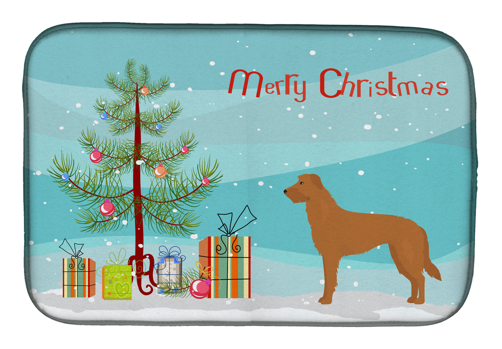 Lurcher #2 Christmas Tree Dish Drying Mat CK3851DDM  the-store.com.