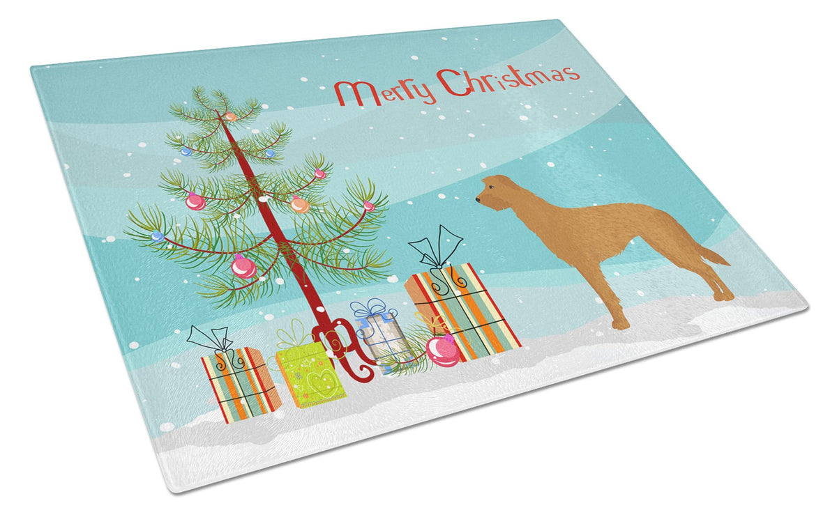 Lurcher #2 Christmas Tree Glass Cutting Board Large CK3851LCB by Caroline&#39;s Treasures