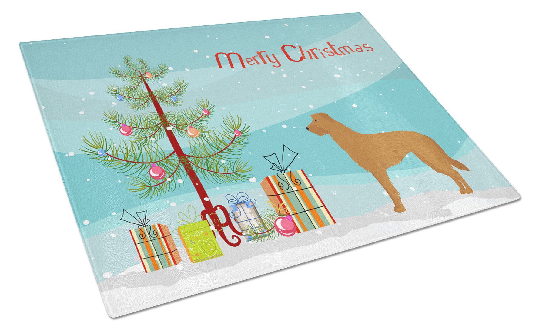 Lurcher #2 Christmas Tree Glass Cutting Board Large CK3851LCB by Caroline's Treasures