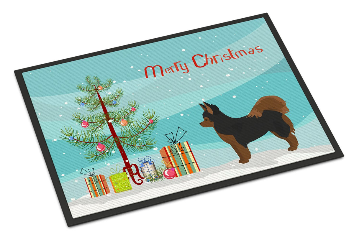 Black and Tan Pomchi Christmas Tree Indoor or Outdoor Mat 24x36 CK3859JMAT by Caroline&#39;s Treasures