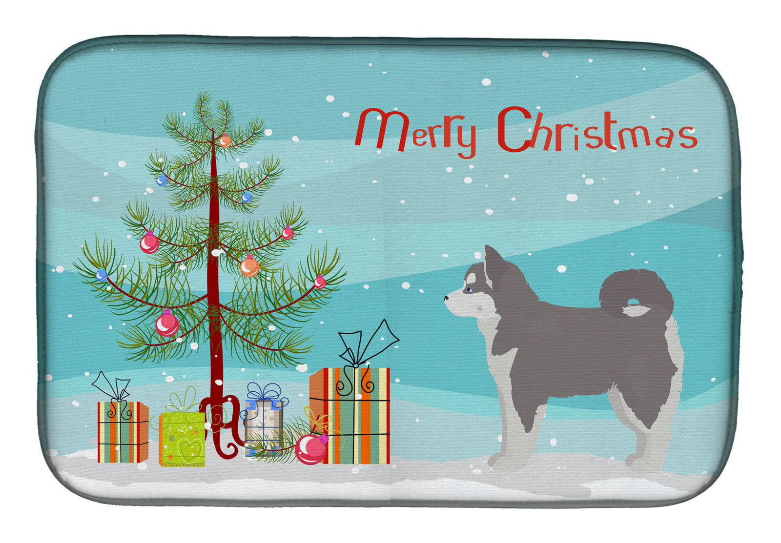 Pomsky #2 Christmas Tree Dish Drying Mat CK3862DDM  the-store.com.