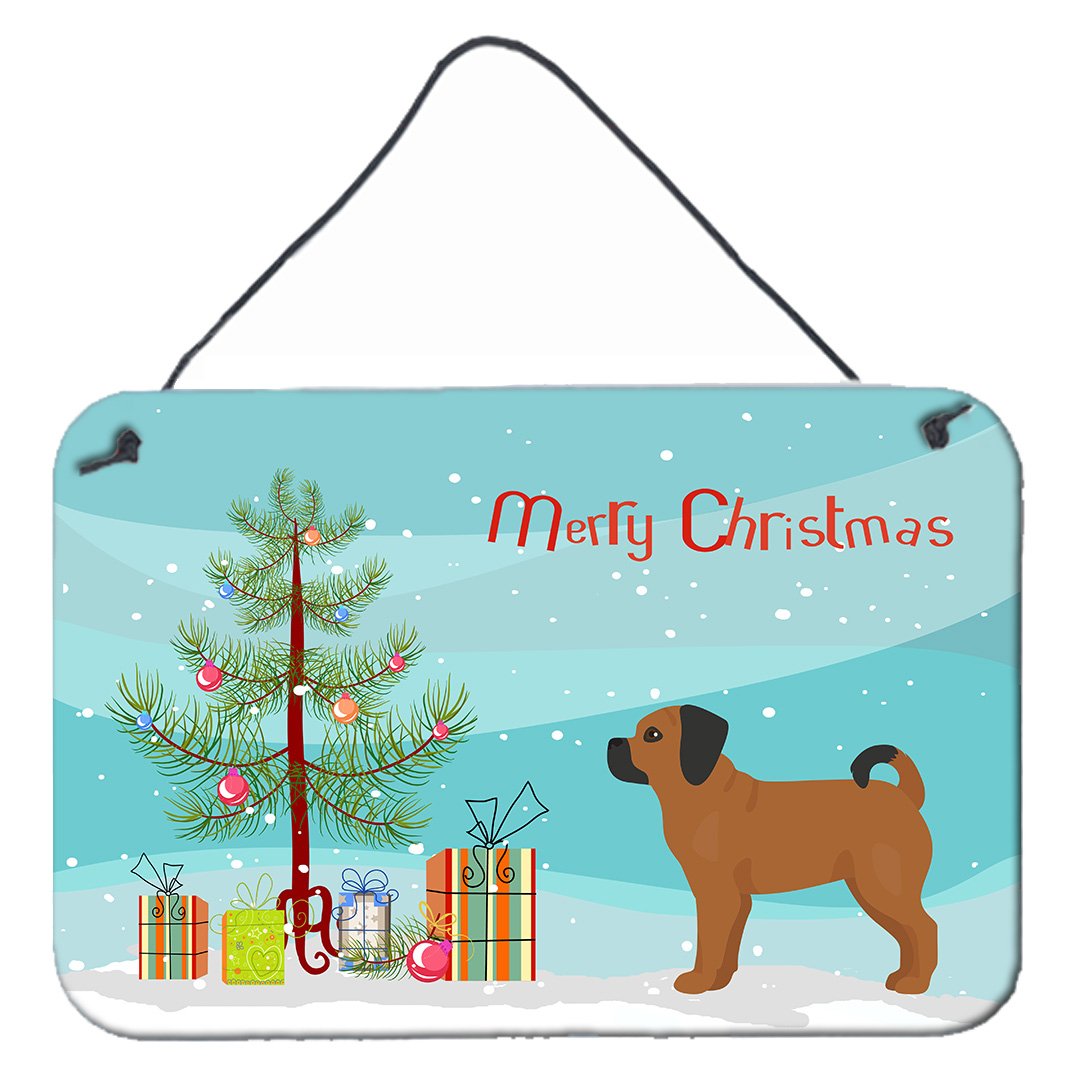 Puggle Christmas Tree Wall or Door Hanging Prints CK3863DS812 by Caroline's Treasures