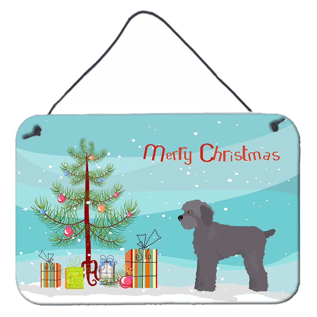 Grey Schnoodle Christmas Tree Wall or Door Hanging Prints CK3865DS812 by Caroline's Treasures