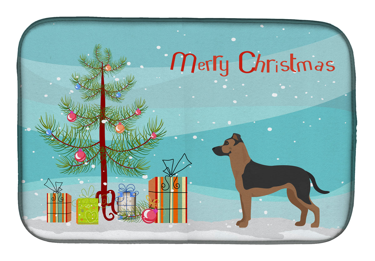 Shepherd Pit Mix #1 Christmas Tree Dish Drying Mat CK3869DDM  the-store.com.