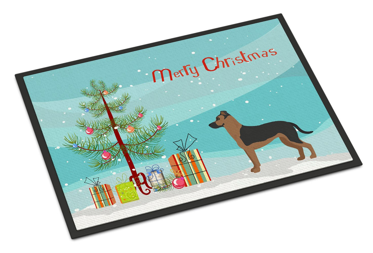 Shepherd Pit Mix #1 Christmas Tree Indoor or Outdoor Mat 24x36 CK3869JMAT by Caroline&#39;s Treasures