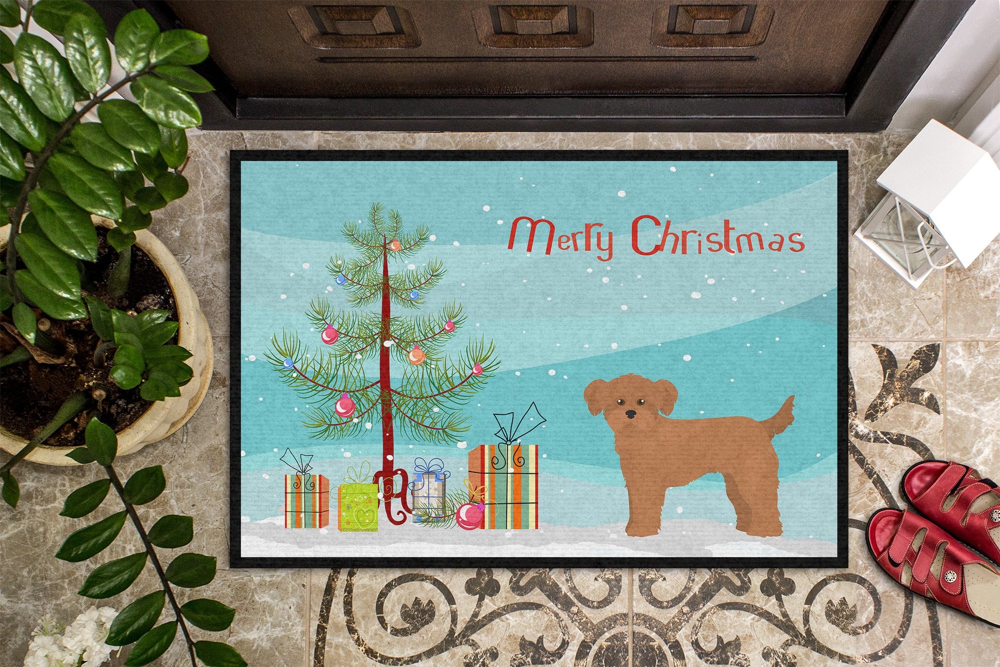 Shi Chi Christmas Tree Indoor or Outdoor Mat 24x36 CK3871JMAT by Caroline's Treasures