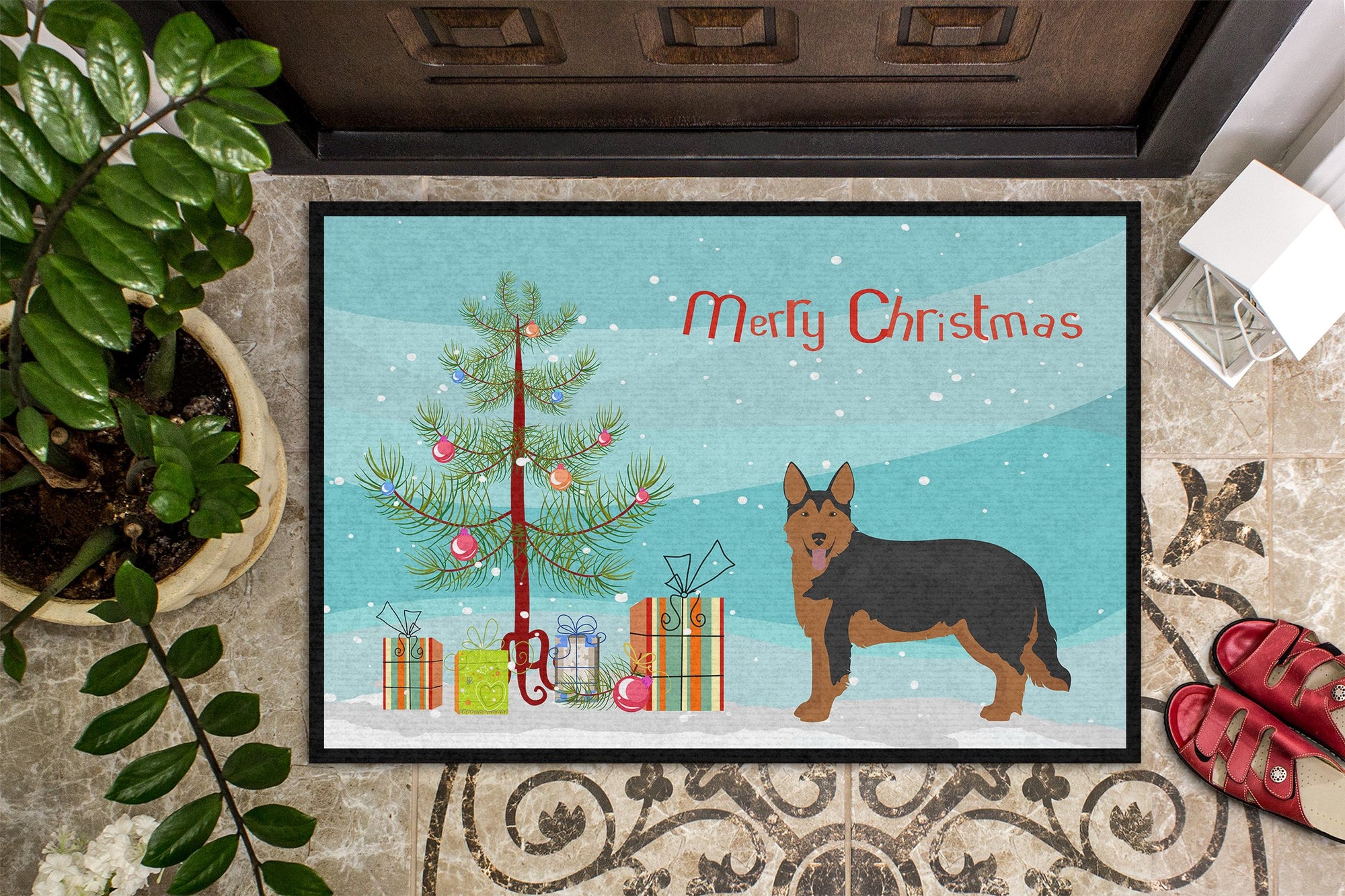 Shollie #2 Christmas Tree Indoor or Outdoor Mat 24x36 CK3874JMAT by Caroline's Treasures