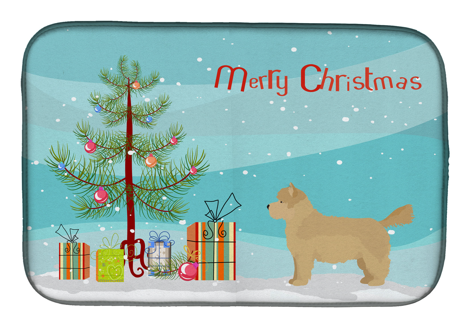 Westiepoo #1 Christmas Tree Dish Drying Mat CK3878DDM  the-store.com.