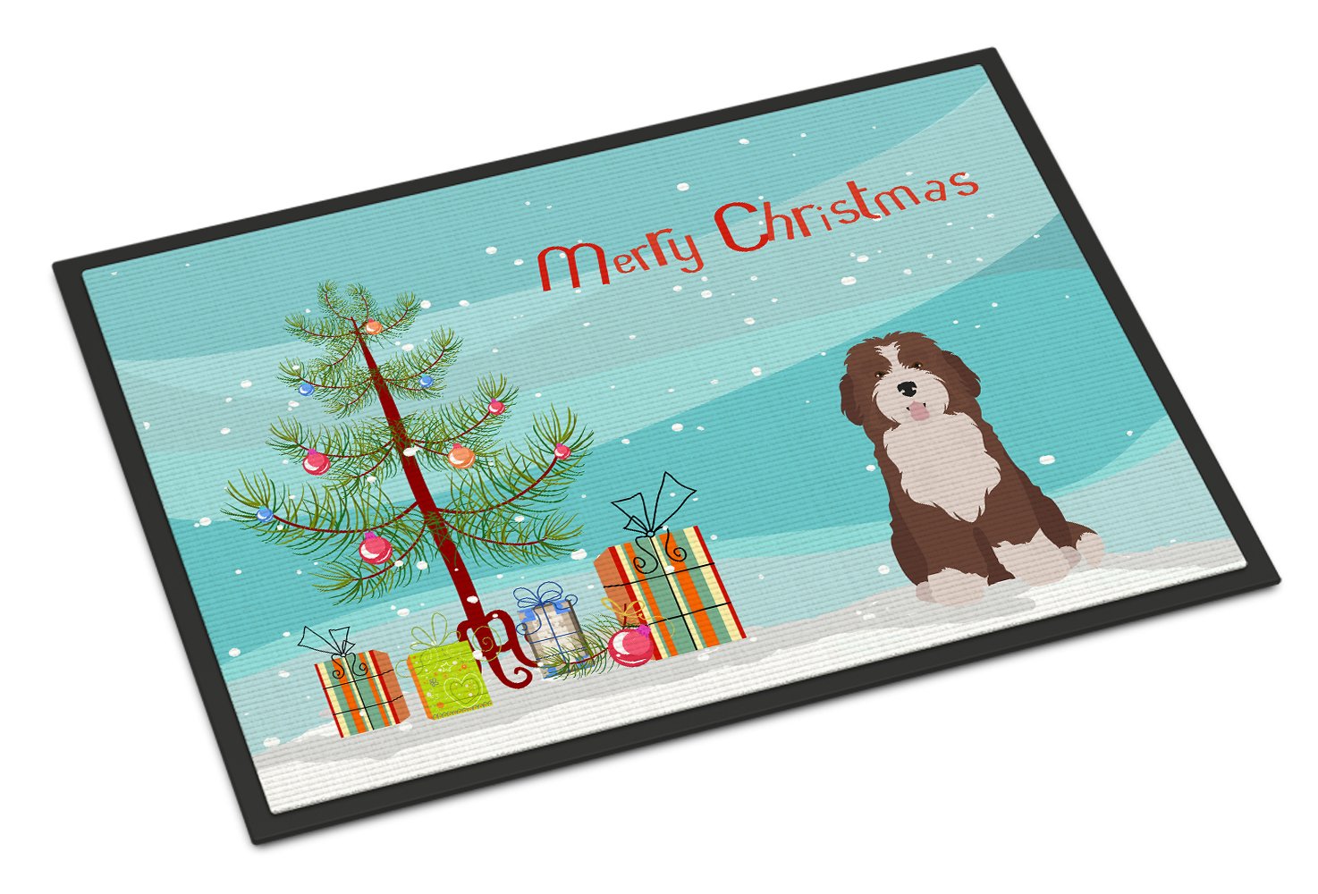 Bernedoodle #2 Christmas Tree Indoor or Outdoor Mat 24x36 CK3886JMAT by Caroline's Treasures