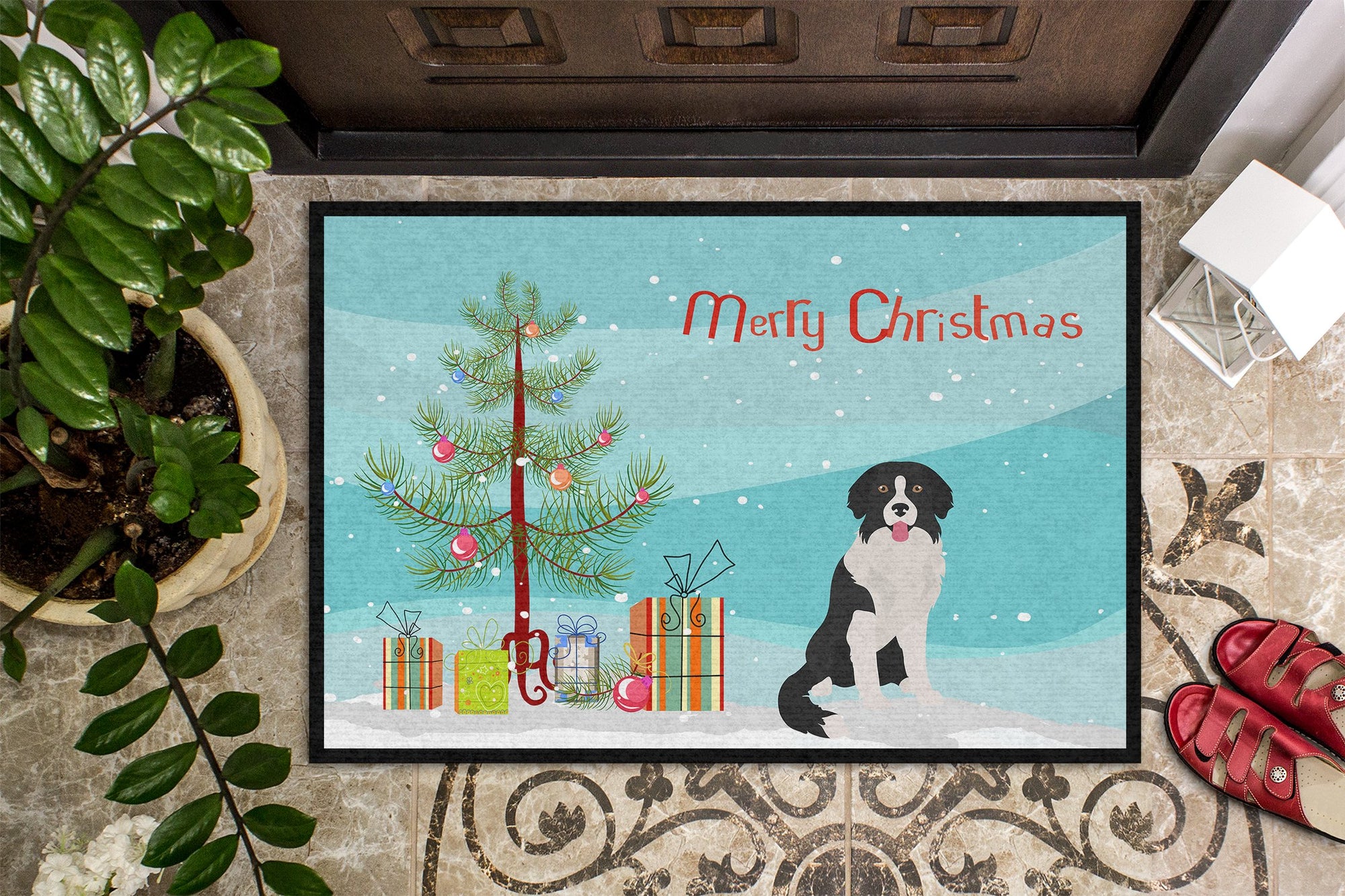 Borador Christmas Tree Indoor or Outdoor Mat 24x36 CK3887JMAT by Caroline's Treasures