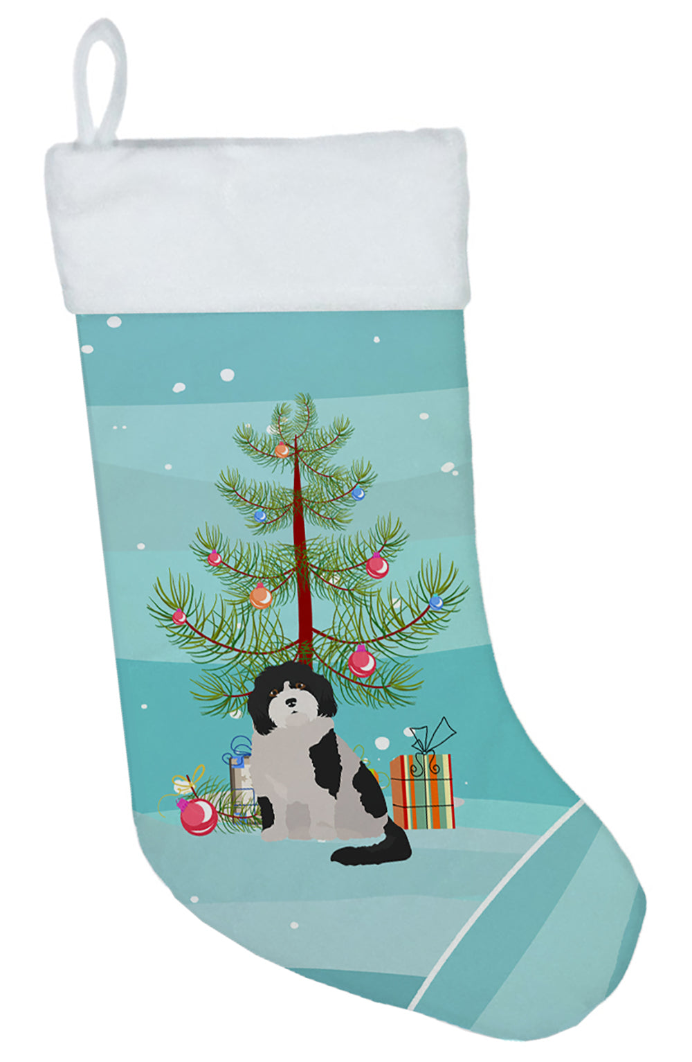 Cavachon #3 Christmas Tree Christmas Stocking CK3888CS  the-store.com.