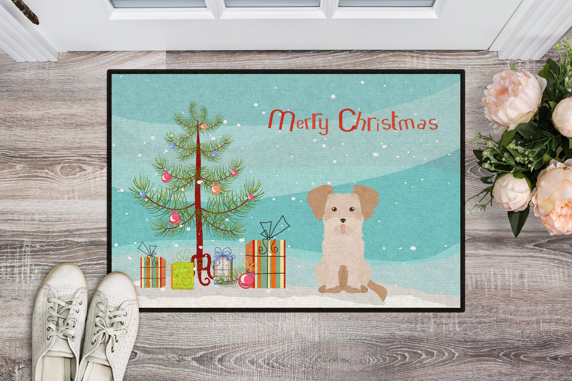 Morkie #3 Christmas Tree Indoor or Outdoor Mat 24x36 CK3889JMAT by Caroline's Treasures