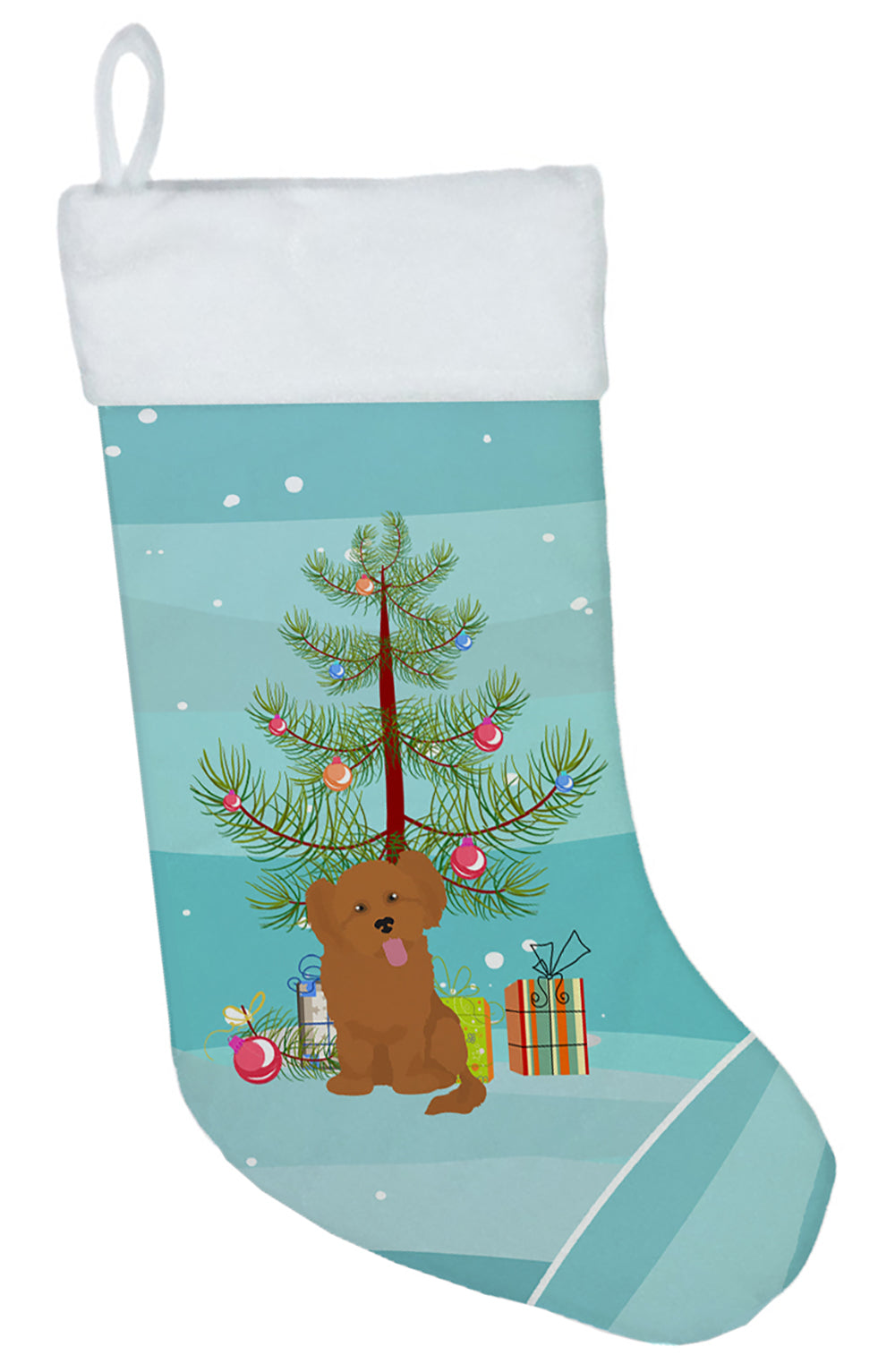 Shih Poo #3 Christmas Tree Christmas Stocking CK3891CS  the-store.com.