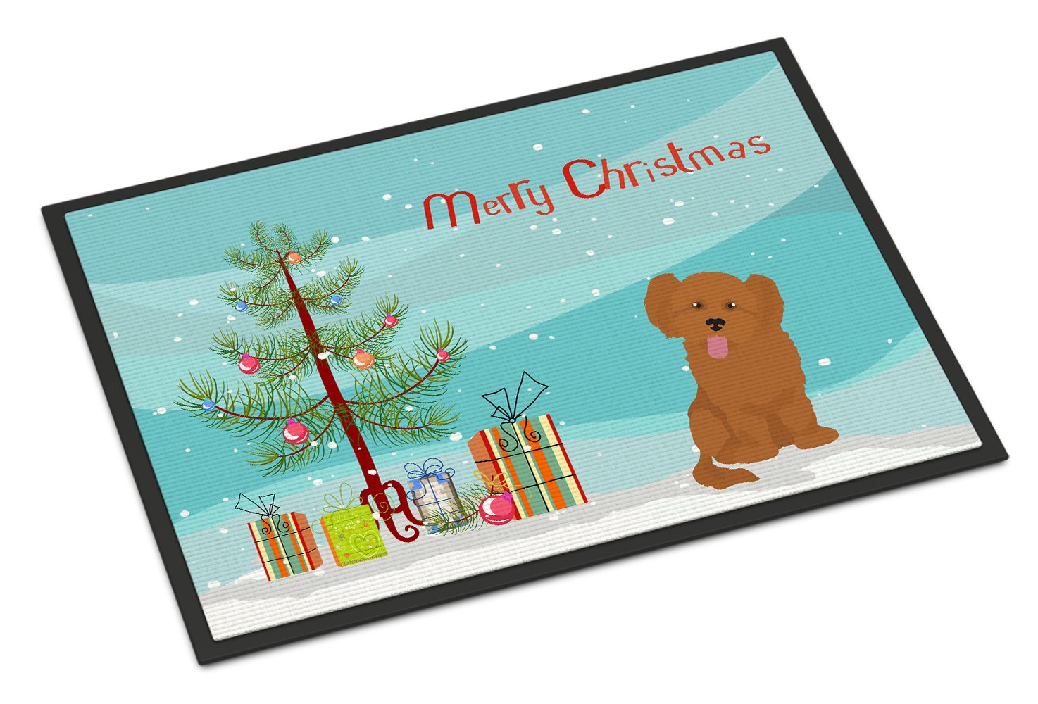 Shih Poo #3 Christmas Tree Indoor or Outdoor Mat 24x36 CK3891JMAT by Caroline's Treasures